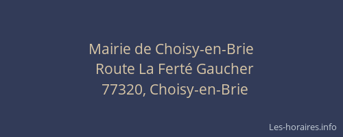 Mairie de Choisy-en-Brie