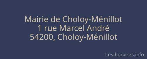 Mairie de Choloy-Ménillot