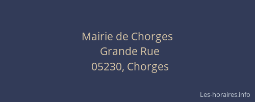 Mairie de Chorges