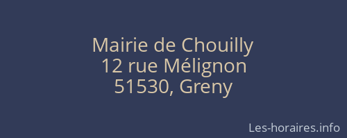 Mairie de Chouilly