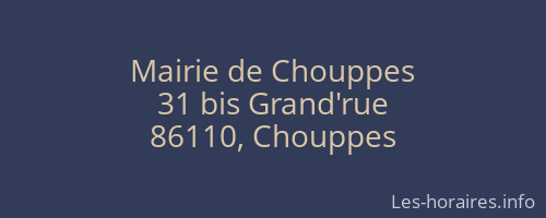 Mairie de Chouppes