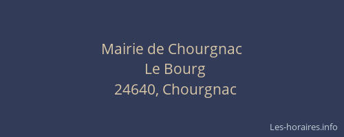 Mairie de Chourgnac