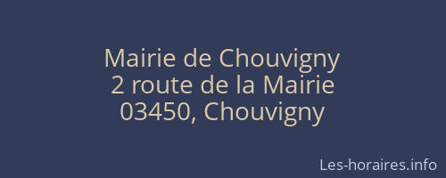 Mairie de Chouvigny