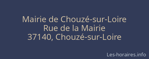Mairie de Chouzé-sur-Loire