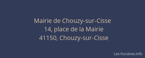 Mairie de Chouzy-sur-Cisse