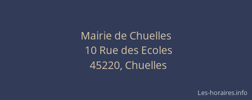 Mairie de Chuelles