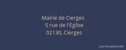 Mairie de Cierges