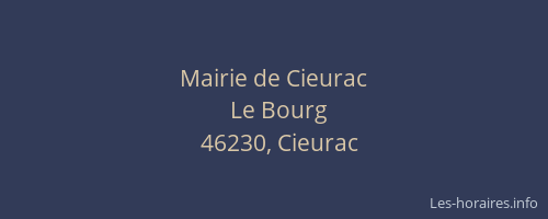 Mairie de Cieurac