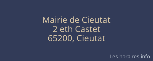 Mairie de Cieutat