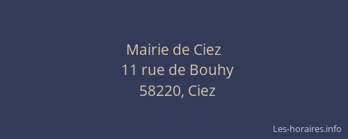 Mairie de Ciez