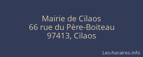 Mairie de Cilaos