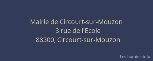 Mairie de Circourt-sur-Mouzon