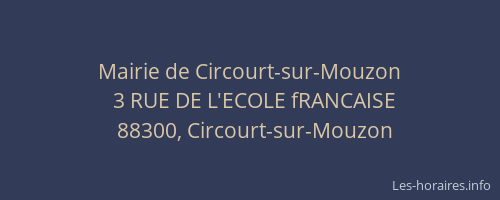 Mairie de Circourt-sur-Mouzon