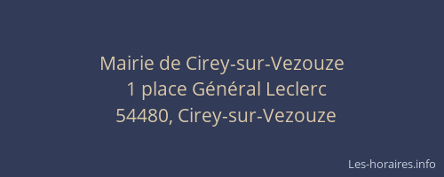 Mairie de Cirey-sur-Vezouze