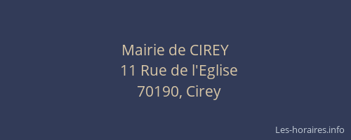 Mairie de CIREY
