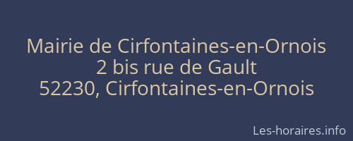 Mairie de Cirfontaines-en-Ornois