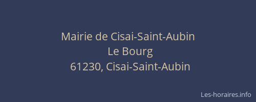 Mairie de Cisai-Saint-Aubin