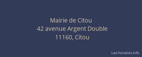Mairie de Citou