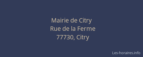Mairie de Citry
