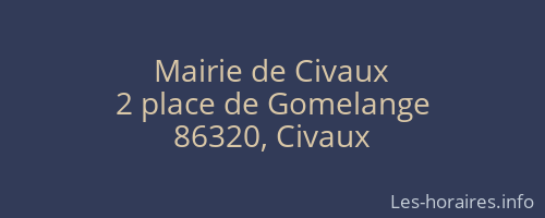 Mairie de Civaux