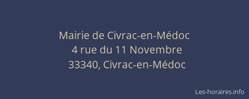Mairie de Civrac-en-Médoc