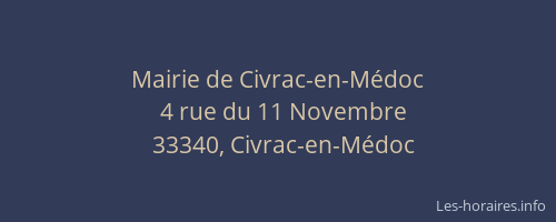 Mairie de Civrac-en-M&eacute;doc
