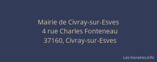 Mairie de Civray-sur-Esves