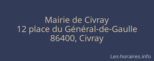 Mairie de Civray