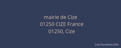 mairie de Cize