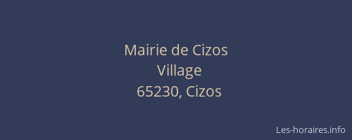 Mairie de Cizos