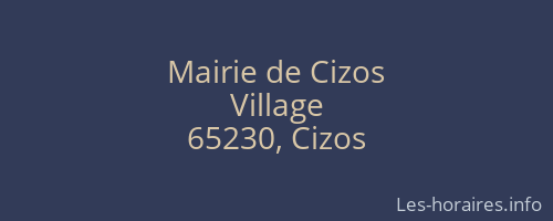 Mairie de Cizos