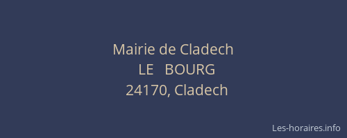 Mairie de Cladech
