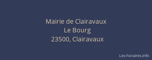 Mairie de Clairavaux