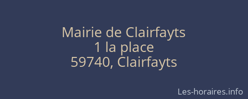 Mairie de Clairfayts