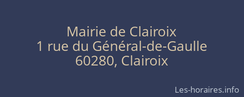 Mairie de Clairoix