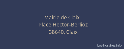 Mairie de Claix