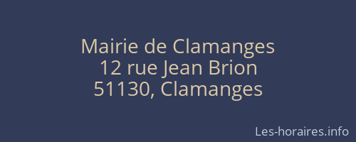 Mairie de Clamanges