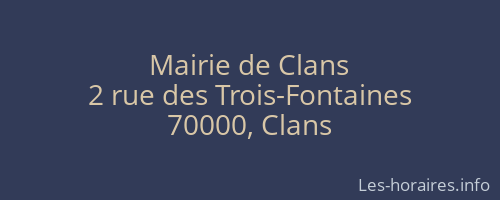 Mairie de Clans