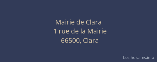 Mairie de Clara