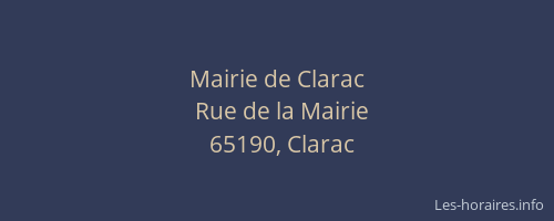 Mairie de Clarac