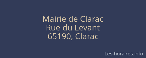 Mairie de Clarac