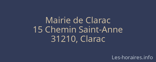 Mairie de Clarac