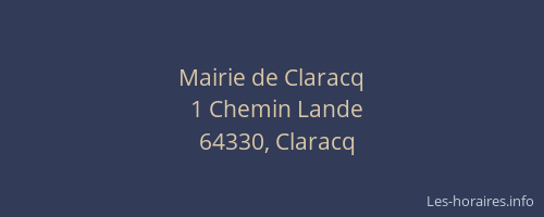 Mairie de Claracq