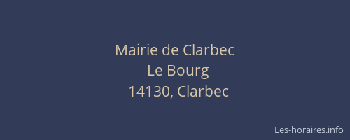 Mairie de Clarbec