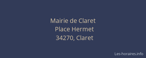 Mairie de Claret
