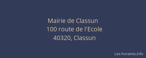 Mairie de Classun