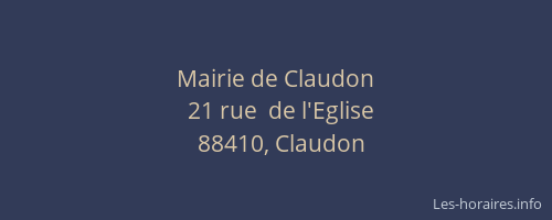 Mairie de Claudon