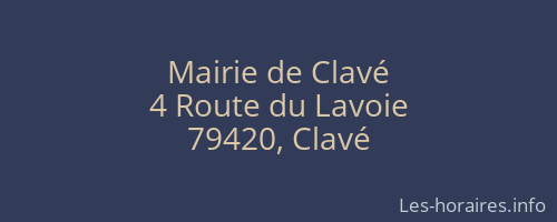 Mairie de Clavé