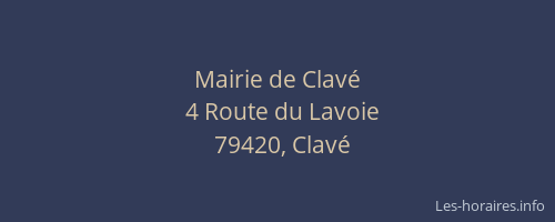 Mairie de Clavé