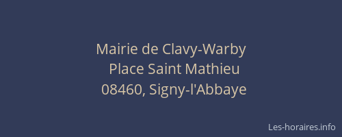 Mairie de Clavy-Warby